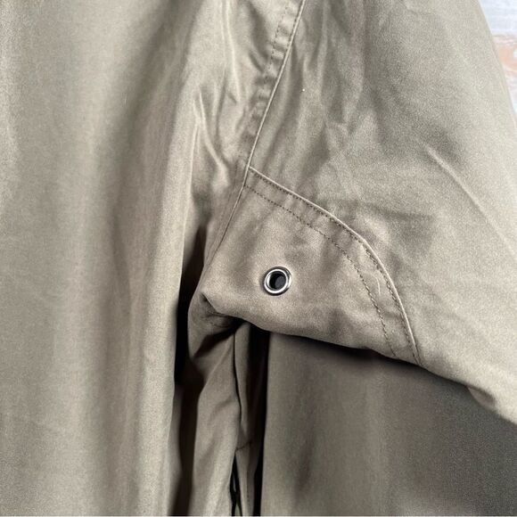 🎇VINTAGE River’s End Green Khaki & Black V-neck Pullover Windbreaker Size M - Picture 4 of 9